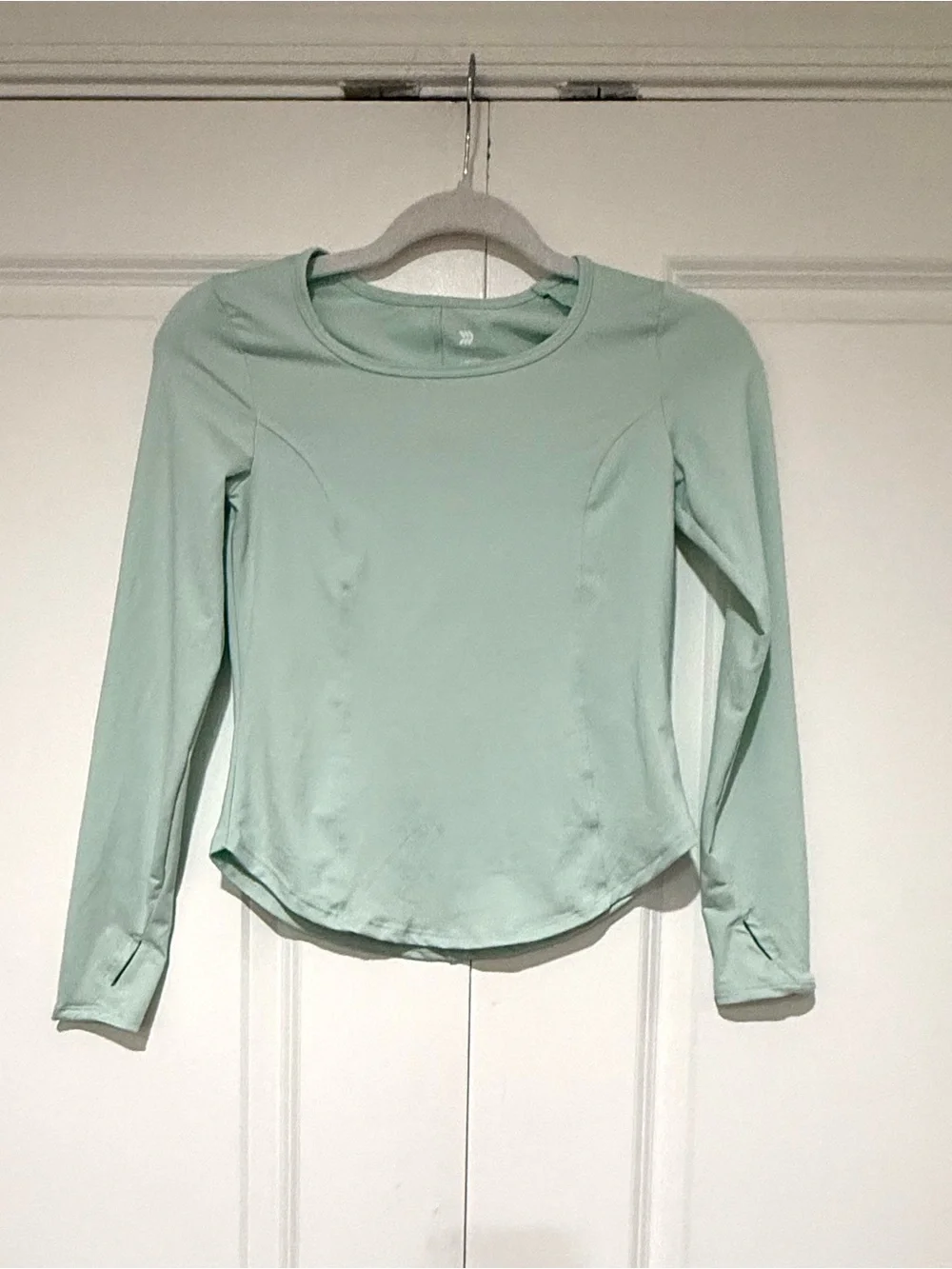 Light Mint Long-Sleeve Girls Performance Top